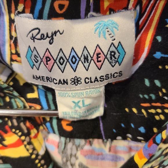 Vtg Reyn Spooner Hawaiian Shirt Camaro American Classics Cars Mens Size XL - Picture 5 of 5